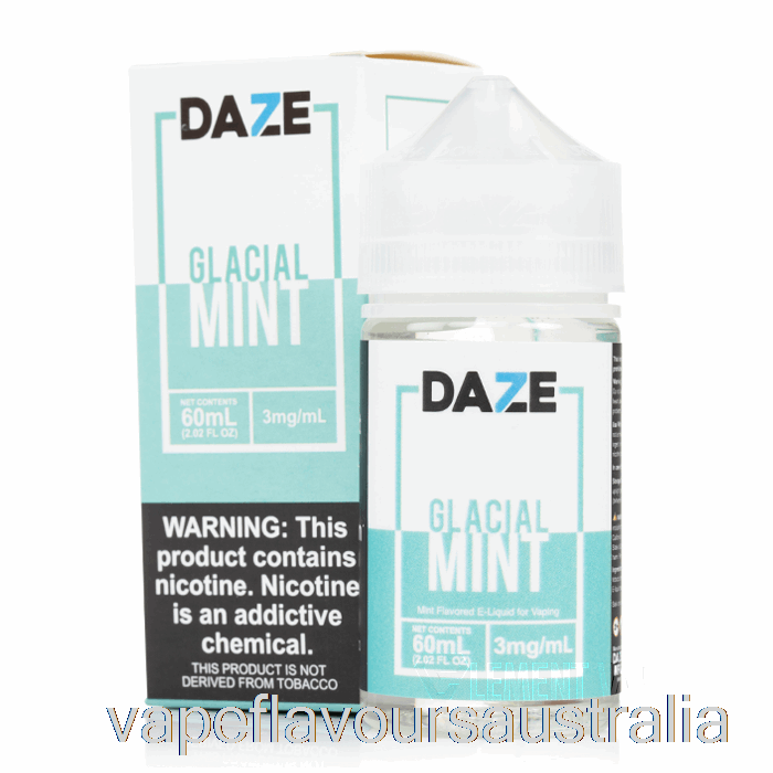 Vape Nicotine Australia Glacial Mint - 7 Daze E-Liquid - 100mL 12mg